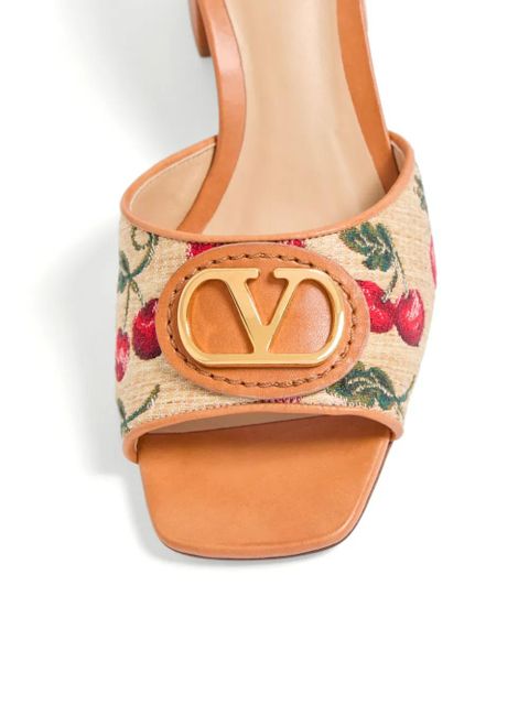 Valentino Garavani 60mm VLogo Signature Cherryfic sandals - Neutrals