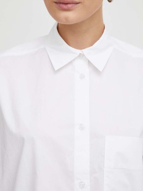 By Malene Birger koszula bawełniana damska kolor biały relaxed z kołnierzykiem klasycznym