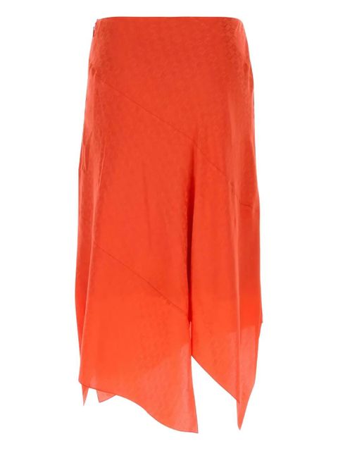 FENDI asymmetric silk midi skirt - Red - zdjęcie produktu nr 2