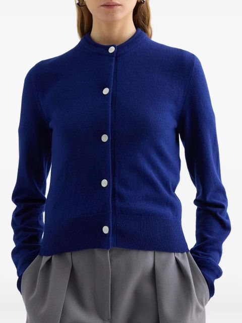 Jil Sander crew-neck cardigan - Blue - zdjęcie produktu nr 2