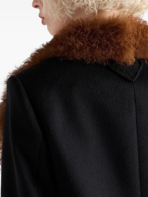 Prada peak-lapels coat - Black