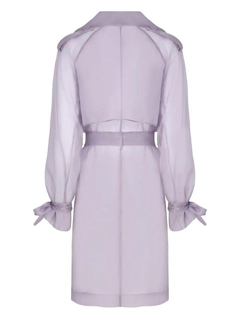 PINKO tie-detail belted coat - Purple - zdjęcie produktu nr 2