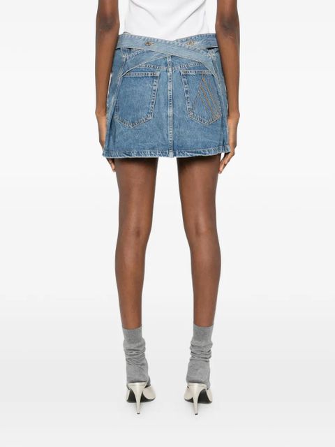 The Attico belted mini skirt - Blue