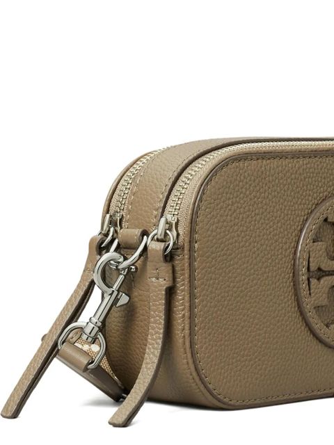 Tory Burch Miller logo-embossed leather crossbody bag - Brown