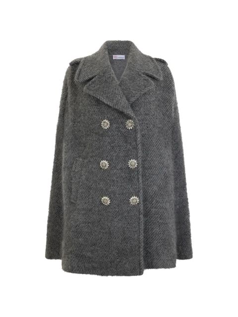 Valentino Garavani double-breasted embellishment cape - Grey - zdjęcie produktu nr 1