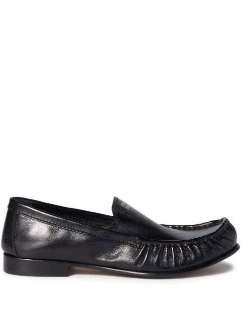 Miu Miu embossed-logo loafers - Black - zdjęcie produktu nr 1