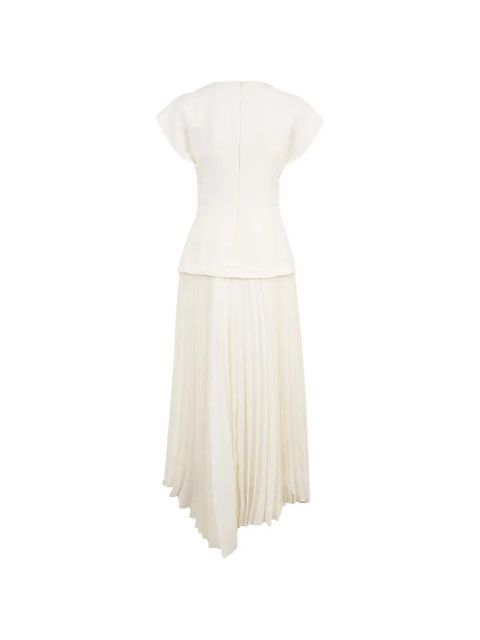 Acler Bollow square-neck pleated maxi dress - Neutrals - zdjęcie produktu nr 2