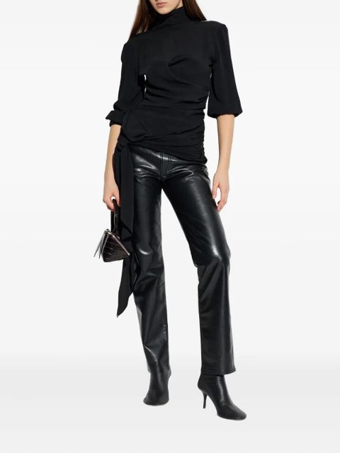 The Attico tie-detail blouse - Black