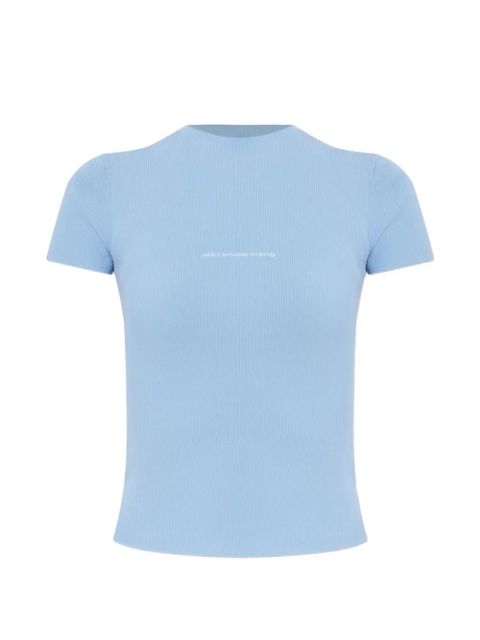 Alexander Wang ribbed short-sleeve T-shirt - Blue - zdjęcie produktu nr 1