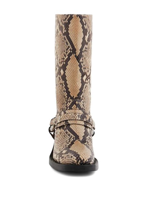 Rabanne XL Link biker boots - Neutrals