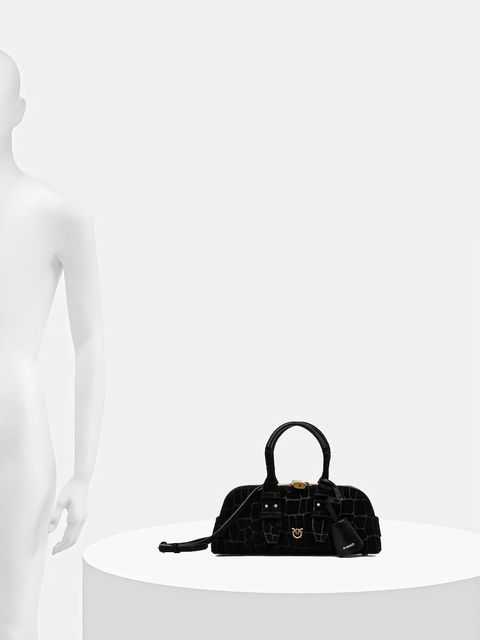 Pinko torebka nubukowa Horizontal