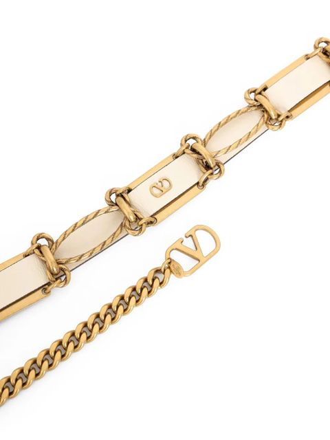 Valentino Garavani chain-link leather belt - Neutrals - zdjęcie produktu nr 2