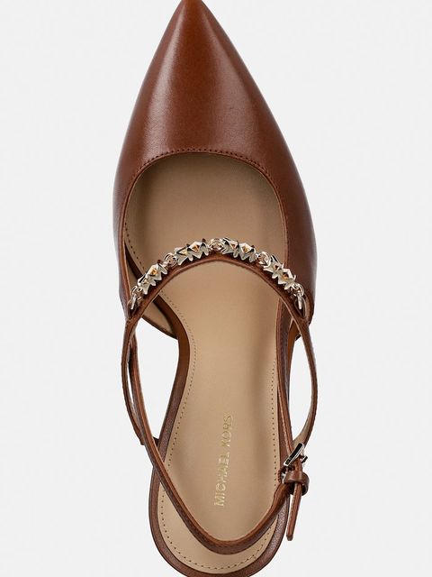 MICHAEL Michael Kors szpilki skórzane Dina Flex High Sling Pump