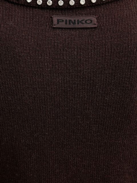 Pinko sweter z domieszką wełny damski kolor brązowy 105530 A2S4