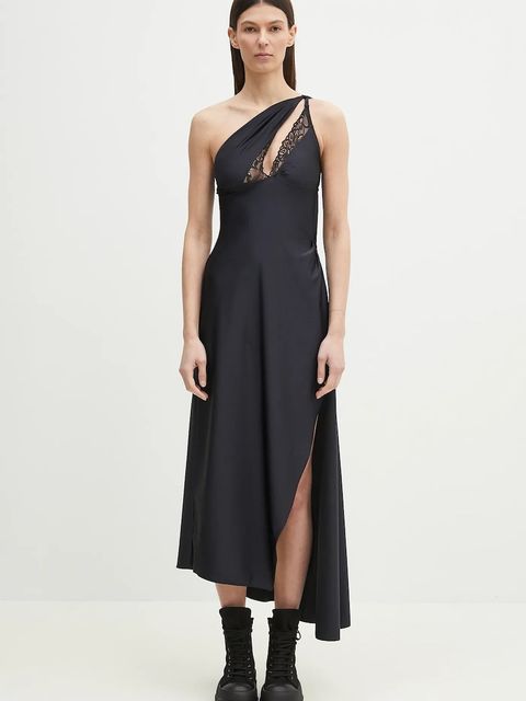 Coperni sukienka Asymmetric Long kolor czarny maxi rozkloszowana COPR135545 - zdjęcie produktu nr 1