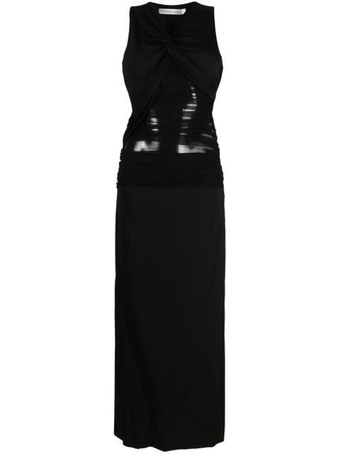Christopher Esber Semblance tulle-trim ruched dress - Black - zdjęcie produktu nr 1