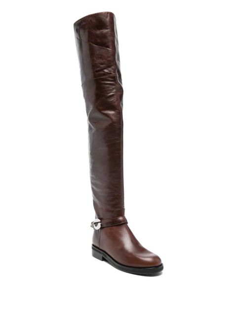 Coperni leather over-the-knee boots - Brown - zdjęcie produktu nr 2