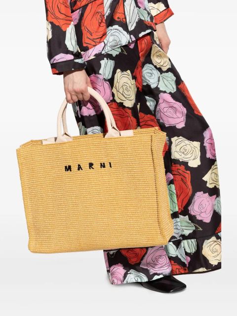 Marni large Basket tote bag - Yellow - zdjęcie produktu nr 2