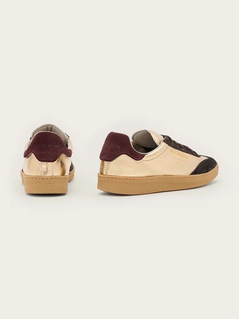 AllSaints sneakersy skórzane Thelma Metallic Sneaker damskie kolor złoty W072FB - zdjęcie produktu nr 2