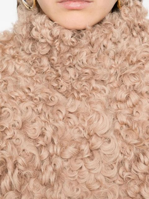 Nour Hammour Elsa belted fur coat - Neutrals