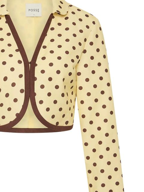 Posse polka-dot pattern crop jacket - Yellow - zdjęcie produktu nr 2