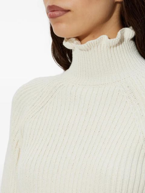 Max Mara ruffled-neck sweater - Neutrals