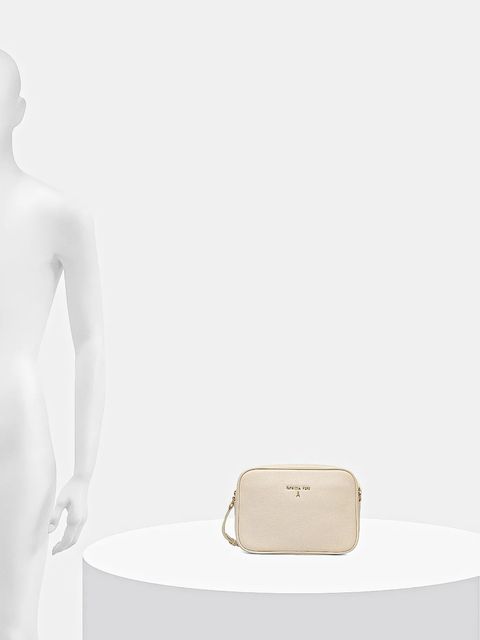 Patrizia Pepe torebka skórzana kolor beżowy CB8985 L001