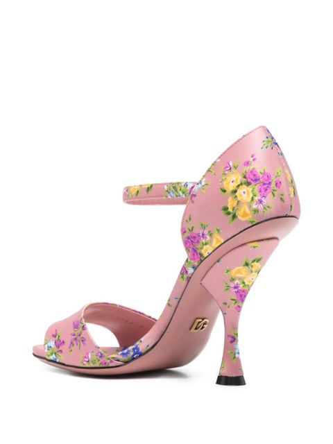 Dolce & Gabbana floral buckle sandals - Pink