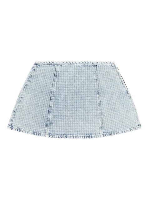 Diesel De-Sweny-S houndstooth-pattern short skirt - Blue - zdjęcie produktu nr 1
