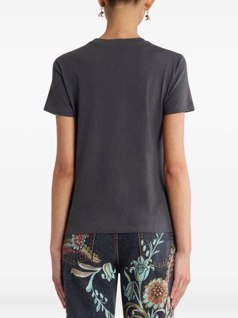 ETRO sequin-embellished graphic t-shirt - Grey