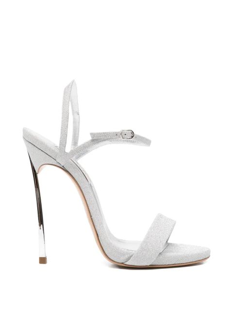 Casadei Blade V-Celebrity Solar Eclipse glittered sandals - Silver - zdjęcie produktu nr 1