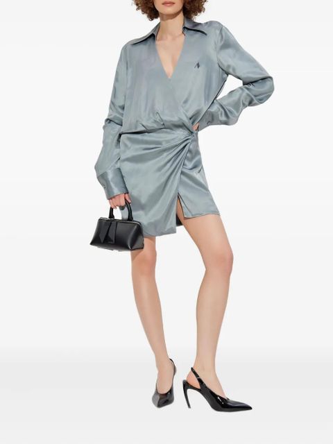 The Attico wrap-front mini dress - Blue - zdjęcie produktu nr 2
