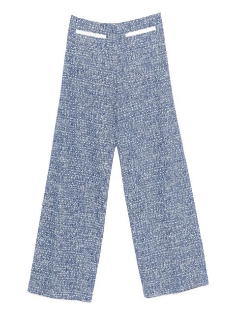 Maje zip-fastening tweed trousers - Blue - zdjęcie produktu nr 1