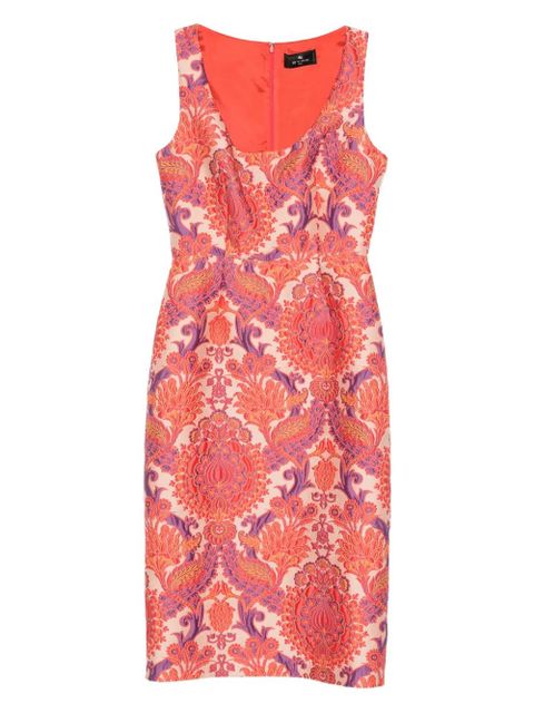 ETRO floral-brocade sleeveless dress - Orange - zdjęcie produktu nr 1