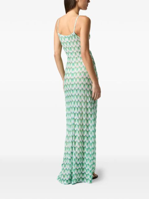 Missoni V-neck floral-pattern beach dress - White