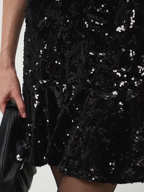 Medicine spódnica kolor czarny mini rozkloszowana