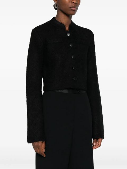 KHAITE silk-blend cardigan - Black