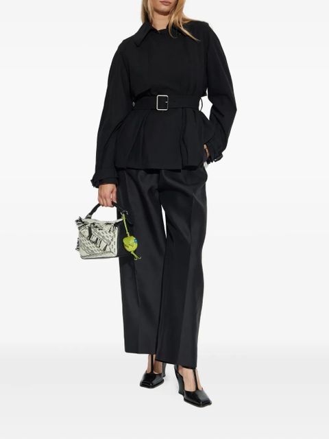 LOEWE belted elastic-waist trousers - Black - zdjęcie produktu nr 2