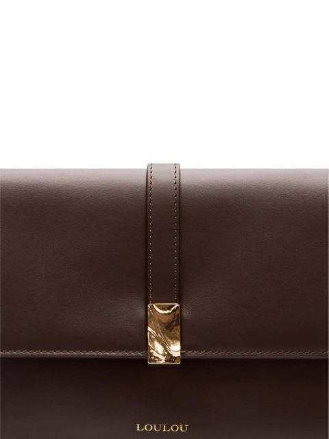 LouLou de Saison Elmer leather clutch - Brown