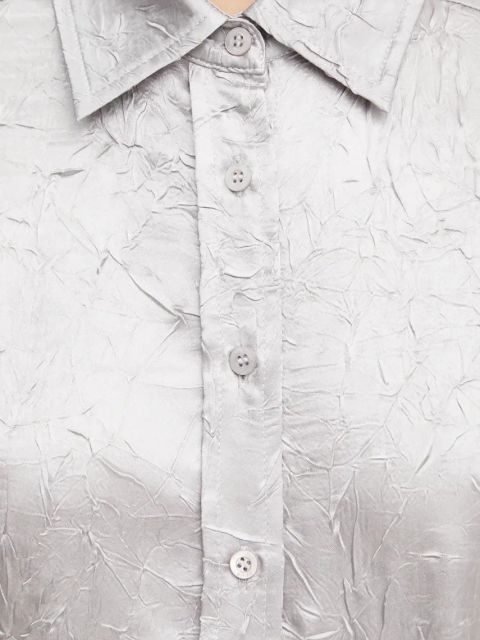 Pinko koszula damska kolor srebrny regular z kołnierzykiem klasycznym 104425 A285