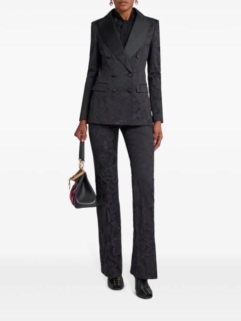 ETRO double-breasted jacquard blazer - Black