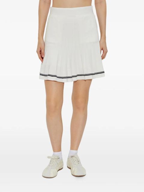 BOGNER Myra pleated striped skirt - White