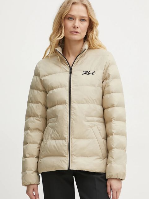 Karl Lagerfeld kurtka damska kolor beżowy przejściowa 246W1513 - zdjęcie produktu nr 1