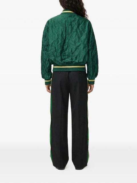 LOEWE crinkled bomber jacket - Green