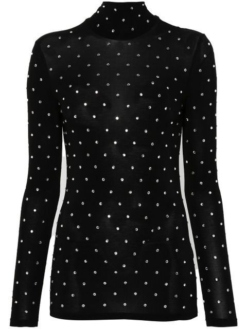 Rabanne gem-embellished high-neck top - Black - zdjęcie produktu nr 1