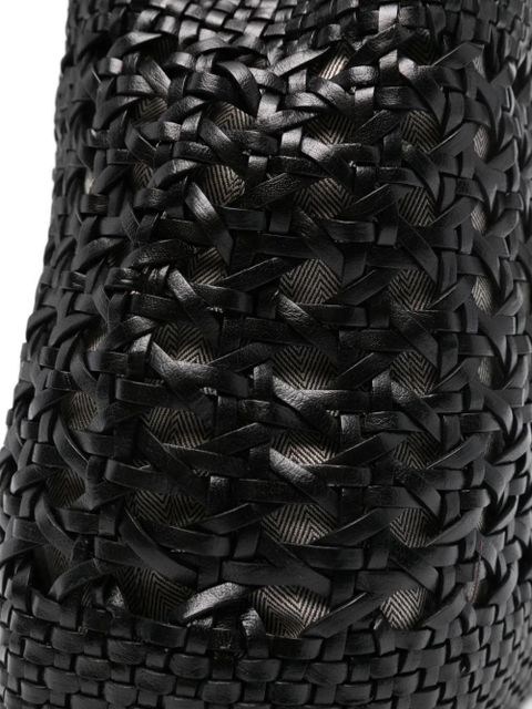 DRAGON DIFFUSION Santa Cano woven braided tote bag - Black