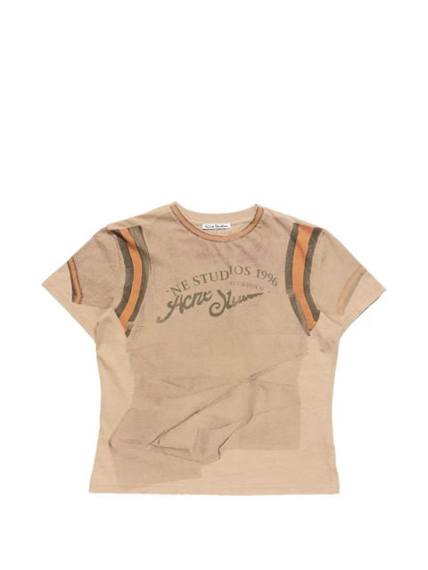 Acne Studios logo-print T-shirt - Neutrals - zdjęcie produktu nr 1