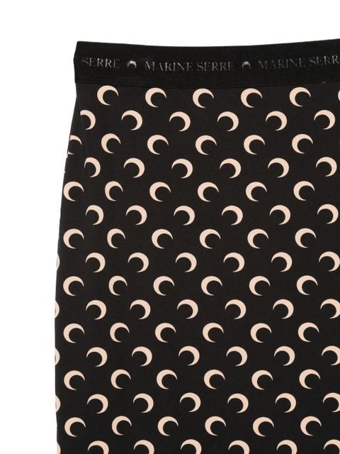 Marine Serre moon-print midi skirt - Black