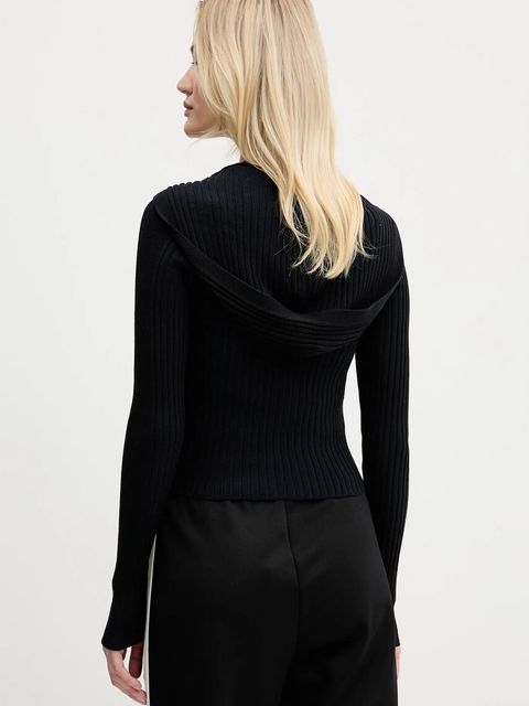 Tommy Jeans kardigan damski kolor czarny lekki DW0DW20974