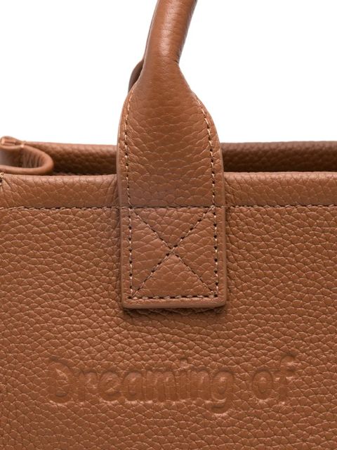 MC2 Saint Barth medium Vanity logo-embossed grained-leather tote bag - Brown